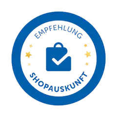 Blaue Einkaufstasche-Anhänger mit silbernen Sternen und Halbmond-Design.